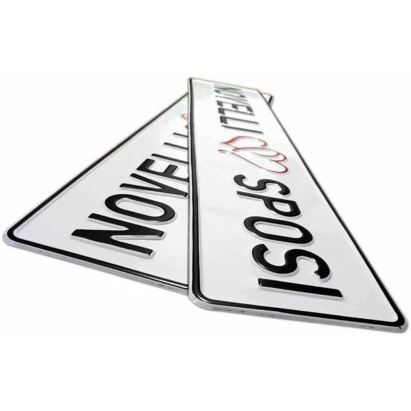 Novelli sposi, targa, targa prova, Wedding Car Plates, Tablice Ślubne