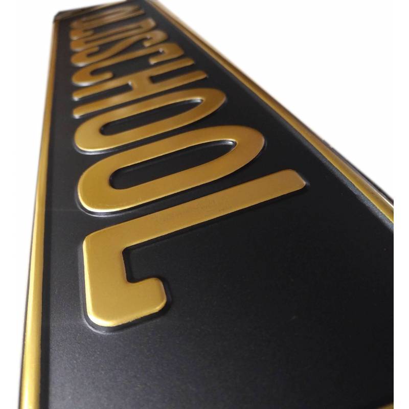 oldschool tablica rejestracyjna, oldschool car plates, czarna tablica złoty napis