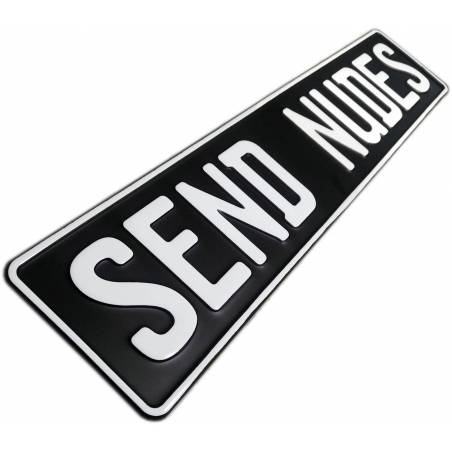 Send nudes, czarna tablica rejestracyjna, Send nudes car plates, send nudes, send nudes tablica