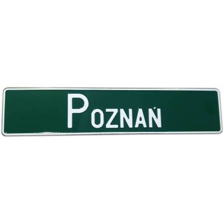 tablica miasta, znak miasta, tablica rejestracyjna, tablica miejscowości, Poznań