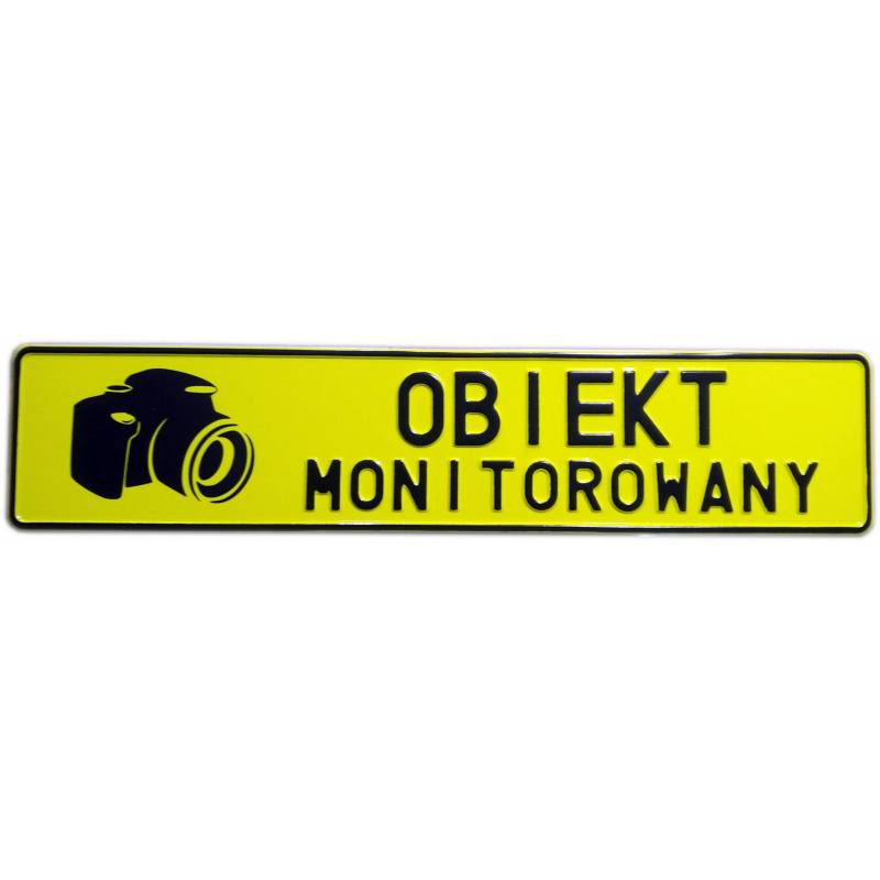 obiekt monitorowany, znak obiekt monitorowany, ostrzeżenie obiekt monitorowany, tabliczka obiekt monitorowany