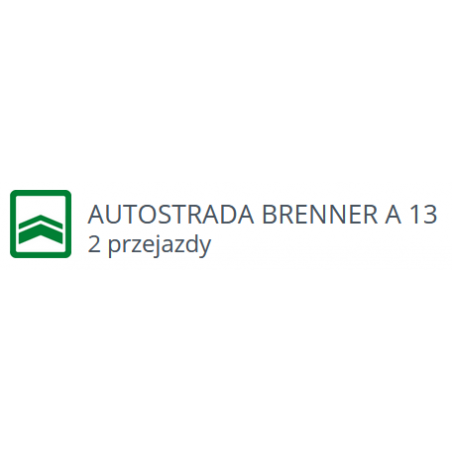 Autostrada Brenner A13 opłata odcinkowa dwa przejazdy