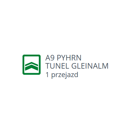 Autostrada A9 Pyhrn - tunel Gleinalm - 1 przejazd