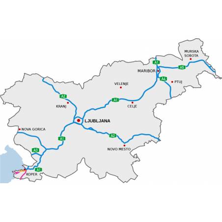 Słowenia - mapa dróg