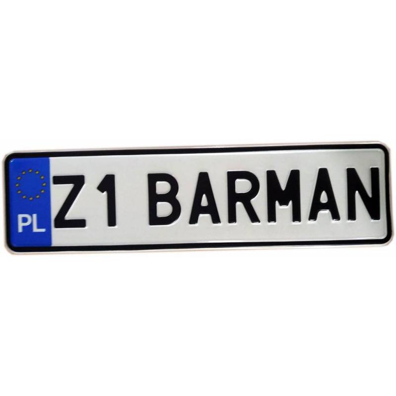 mała polska tablica rejestracyjna 34 x 9 cm