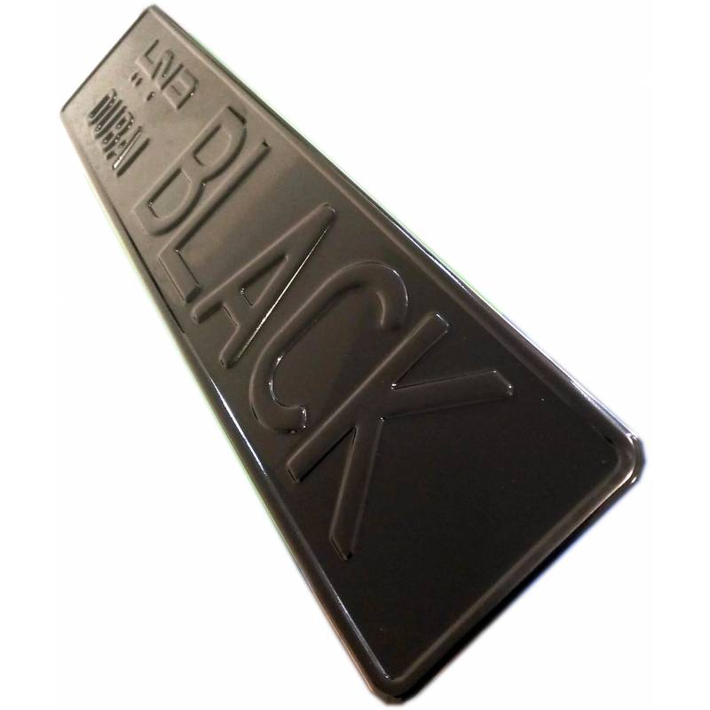 DUBAI Black - czarna tablica rejestracyjna, czarny napis, czarny Dubai