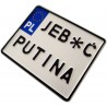 Jebać Putina tablica rejestracyjna, license plate