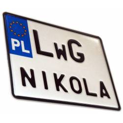 LwG rejestracyjna tablica motorowa, motocyklowa, do quada