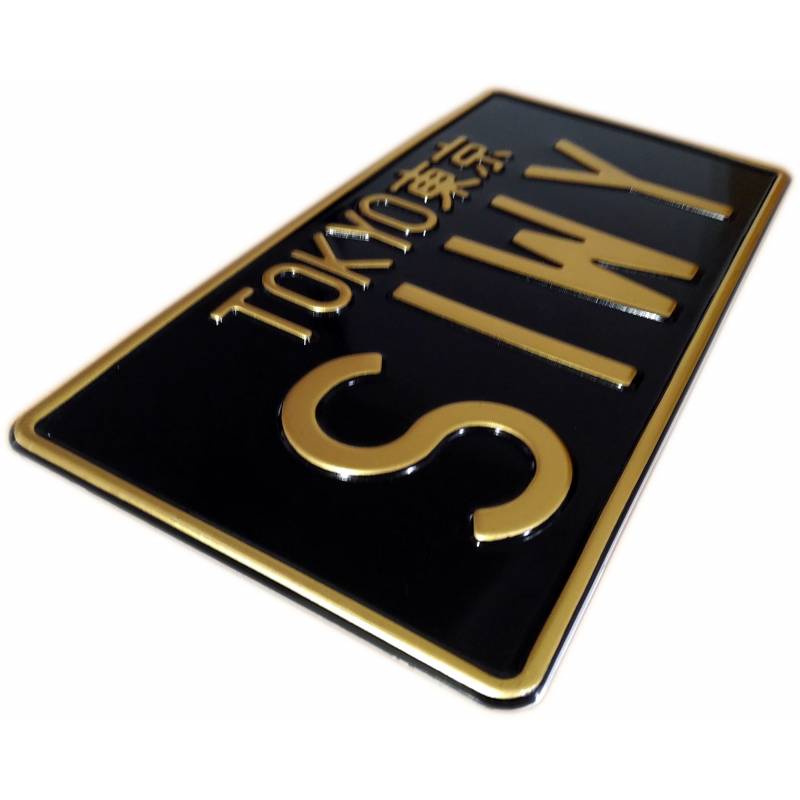 Czarna tablica rejestracyjna w formacie USA, JDM - TOKYO