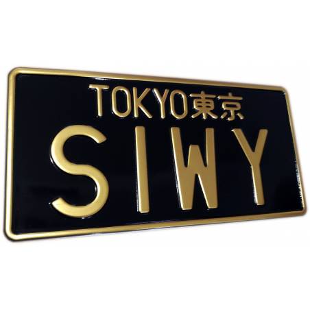 Czarna tablica rejestracyjna w formacie USA, JDM - TOKYO