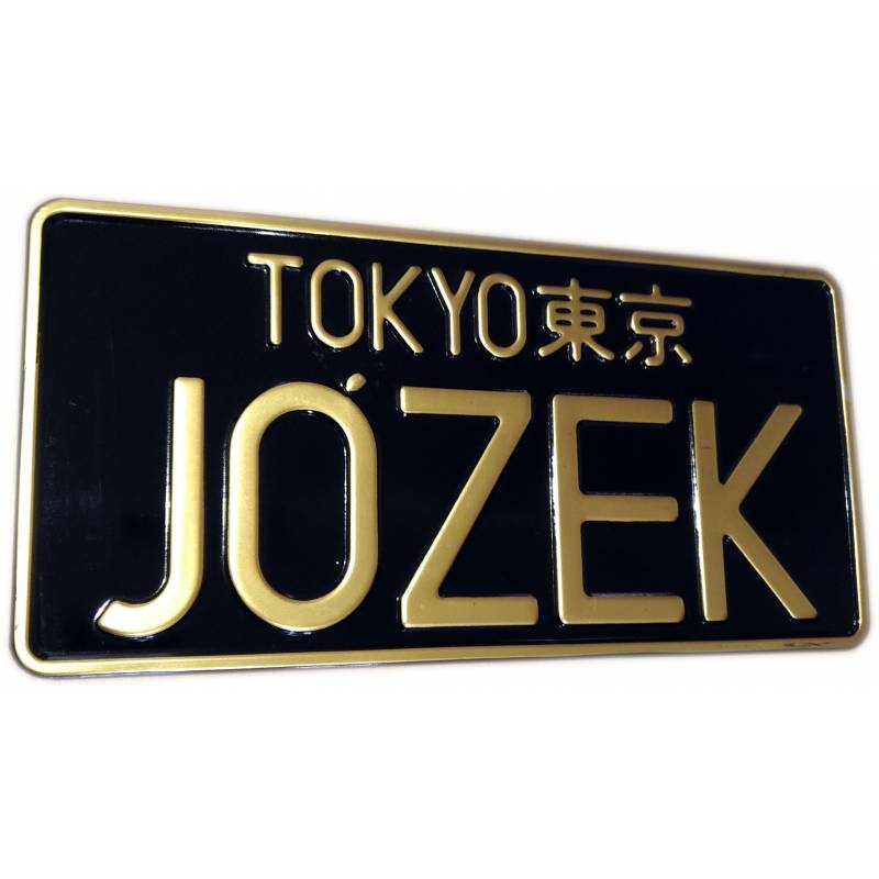 Czarna tablica rejestracyjna w formacie USA, JDM - TOKYO