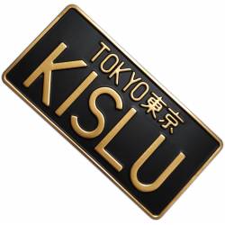 Czarna tablica rejestracyjna w formacie USA, JDM - TOKYO