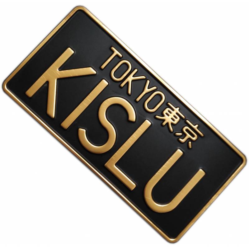 Czarna tablica rejestracyjna w formacie USA, JDM - TOKYO