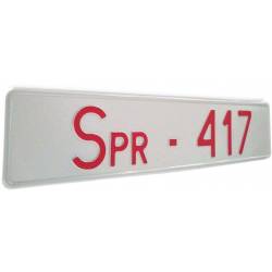 zabytkowa próbna polska tablica rejestracyjna