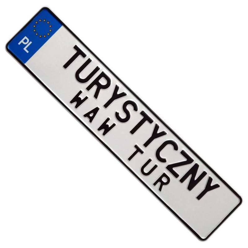 waw tur, tablica rejestracyjna, polska tablica rejestracyjna, dwurzędowa tablica rejestracyjna